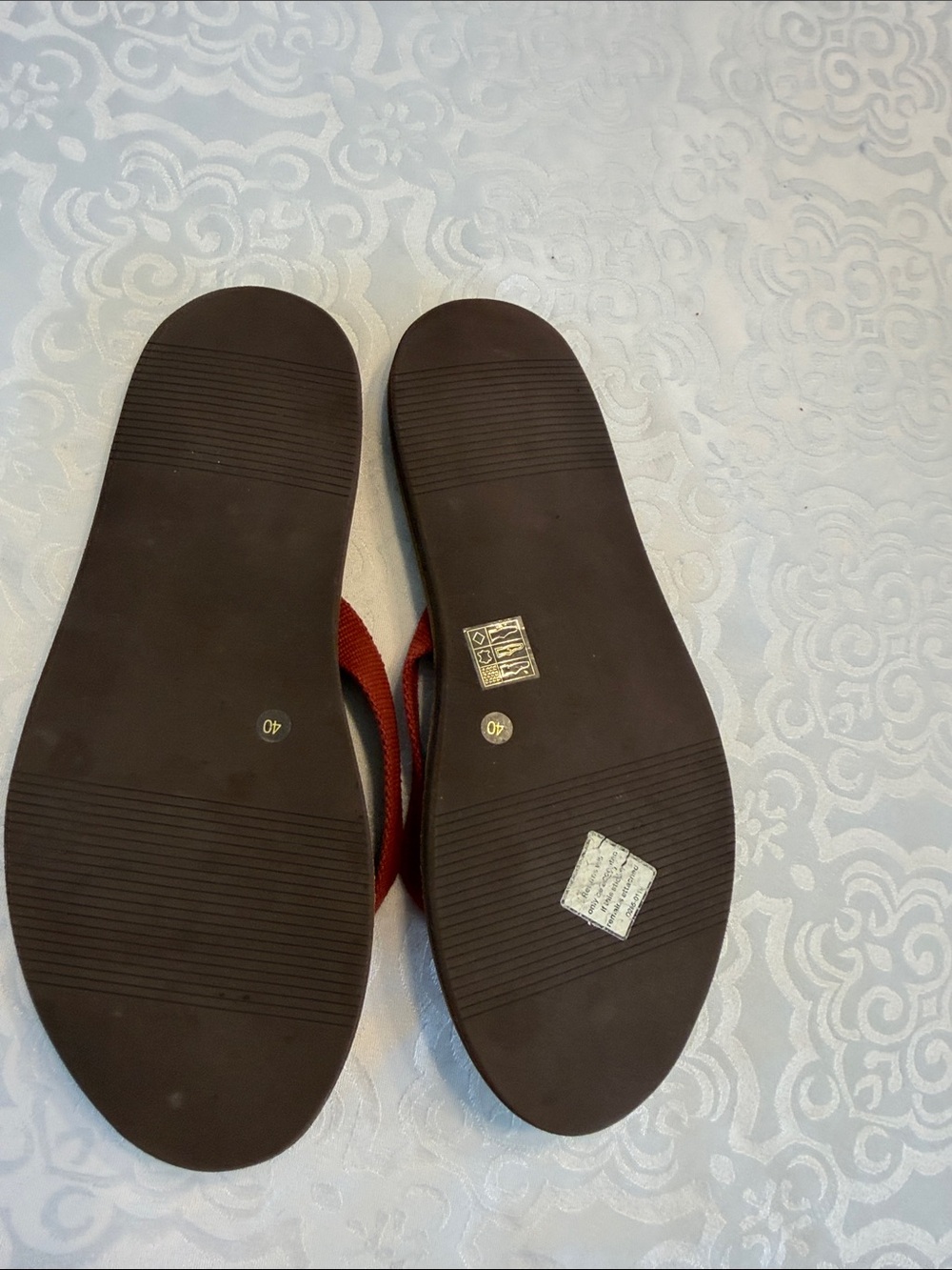 Brunello Cucinelli Brown Sandals with Red Straps - Picture 6 of 16